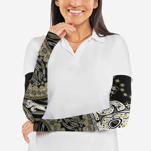 Collingwood Magpies NAIDOC Week 2026 Arm Sleeves Australian Aboriginal Dot Art Dreamtime Pattern Style