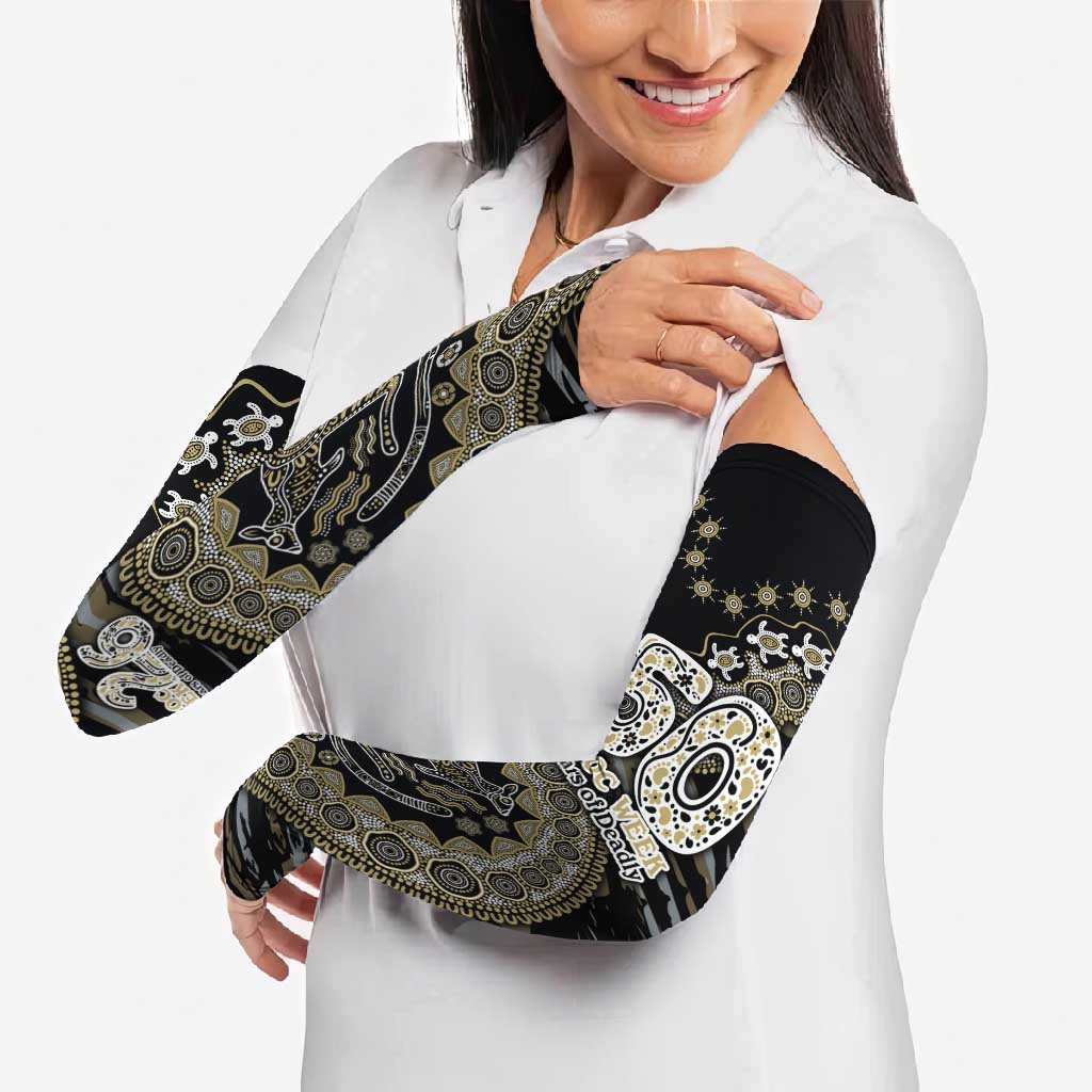 Collingwood Magpies NAIDOC Week 2026 Arm Sleeves Australian Aboriginal Dot Art Dreamtime Pattern Style