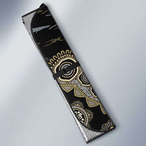 Collingwood Magpies NAIDOC Week 2026 Auto Sun Shade Australian Aboriginal Dot Art Dreamtime Pattern Style