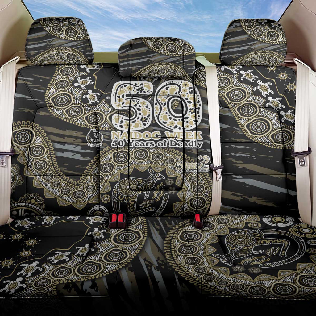 Collingwood Magpies NAIDOC Week 2026 Back Car Seat Cover Australian Aboriginal Dot Art Dreamtime Pattern Style