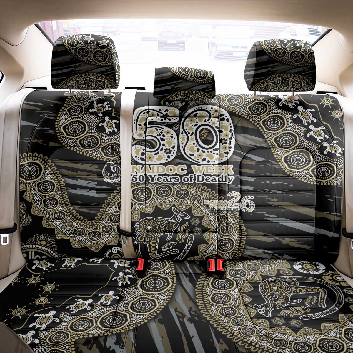 Collingwood Magpies NAIDOC Week 2026 Back Car Seat Cover Australian Aboriginal Dot Art Dreamtime Pattern Style
