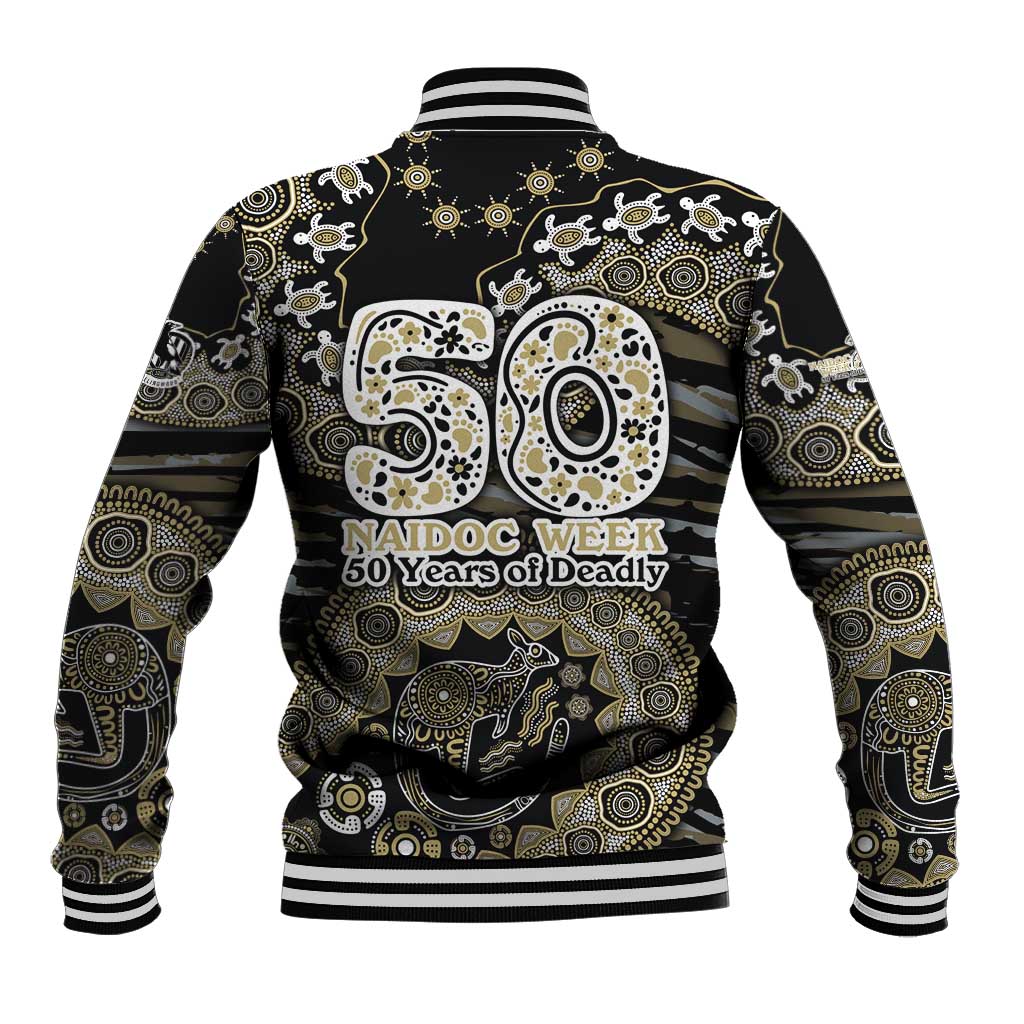 Collingwood Magpies NAIDOC Week 2026 Baseball Jacket Australian Aboriginal Dot Art Dreamtime Pattern Style
