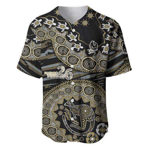 Collingwood Magpies NAIDOC Week 2026 Baseball Jersey Australian Aboriginal Dot Art Dreamtime Pattern Style