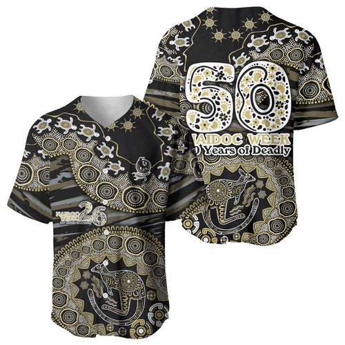 Collingwood Magpies NAIDOC Week 2026 Baseball Jersey Australian Aboriginal Dot Art Dreamtime Pattern Style