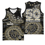 Collingwood Magpies NAIDOC Week 2026 Basketball Jersey Australian Aboriginal Dot Art Dreamtime Pattern Style