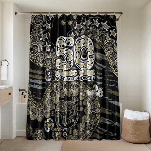 Collingwood Magpies NAIDOC Week 2026 Bathroom Set Australian Aboriginal Dot Art Dreamtime Pattern Style