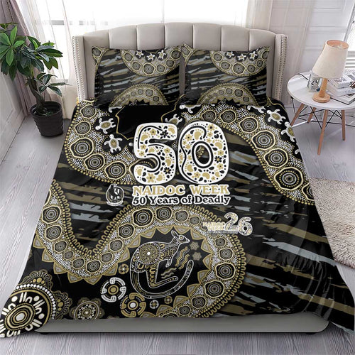 Collingwood Magpies NAIDOC Week 2026 Bedding Set Australian Aboriginal Dot Art Dreamtime Pattern Style