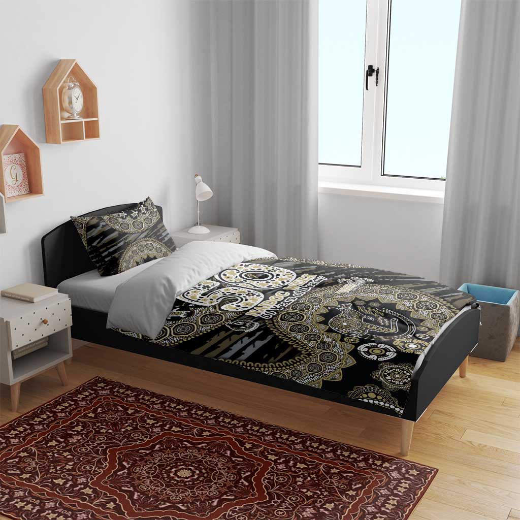 Collingwood Magpies NAIDOC Week 2026 Bedding Set Australian Aboriginal Dot Art Dreamtime Pattern Style