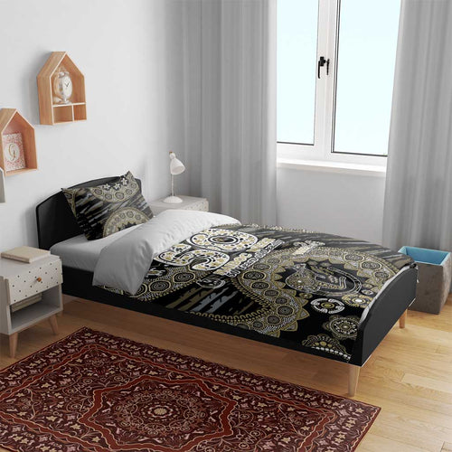 Collingwood Magpies NAIDOC Week 2026 Bedding Set Australian Aboriginal Dot Art Dreamtime Pattern Style