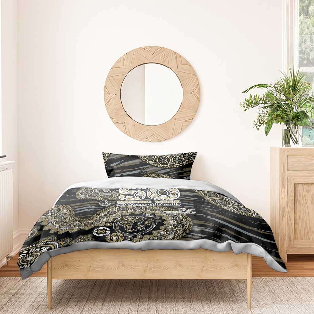 Collingwood Magpies NAIDOC Week 2026 Bedding Set Australian Aboriginal Dot Art Dreamtime Pattern Style