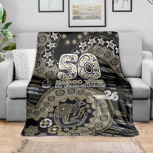 Collingwood Magpies NAIDOC Week 2026 Blanket Australian Aboriginal Dot Art Dreamtime Pattern Style