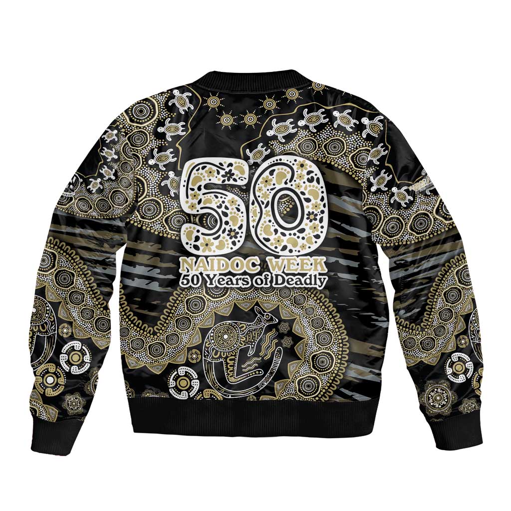 Collingwood Magpies NAIDOC Week 2026 Bomber Jacket Australian Aboriginal Dot Art Dreamtime Pattern Style