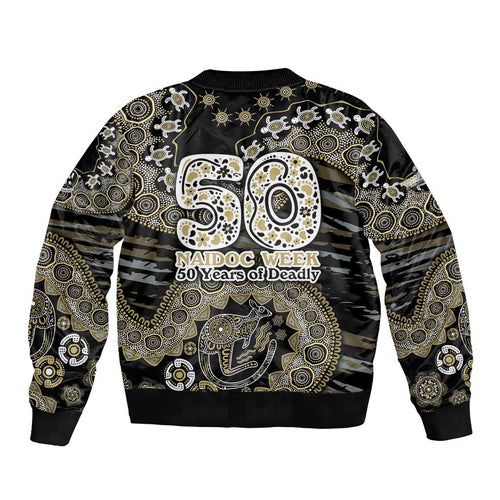 Collingwood Magpies NAIDOC Week 2026 Bomber Jacket Australian Aboriginal Dot Art Dreamtime Pattern Style