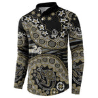 Collingwood Magpies NAIDOC Week 2026 Button Sweatshirt Australian Aboriginal Dot Art Dreamtime Pattern Style