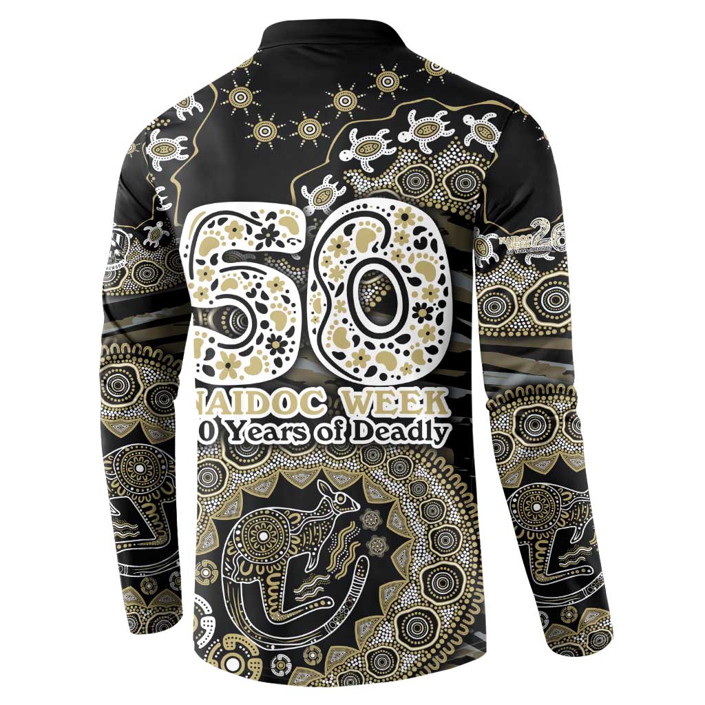 Collingwood Magpies NAIDOC Week 2026 Button Sweatshirt Australian Aboriginal Dot Art Dreamtime Pattern Style
