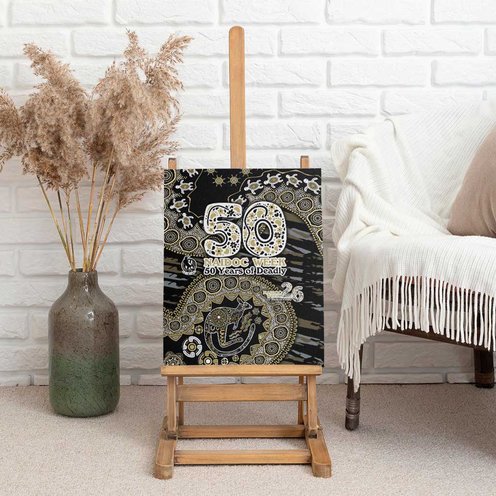 Collingwood Magpies NAIDOC Week 2026 Canvas Wall Art Australian Aboriginal Dot Art Dreamtime Pattern Style