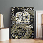 Collingwood Magpies NAIDOC Week 2026 Canvas Wall Art Australian Aboriginal Dot Art Dreamtime Pattern Style