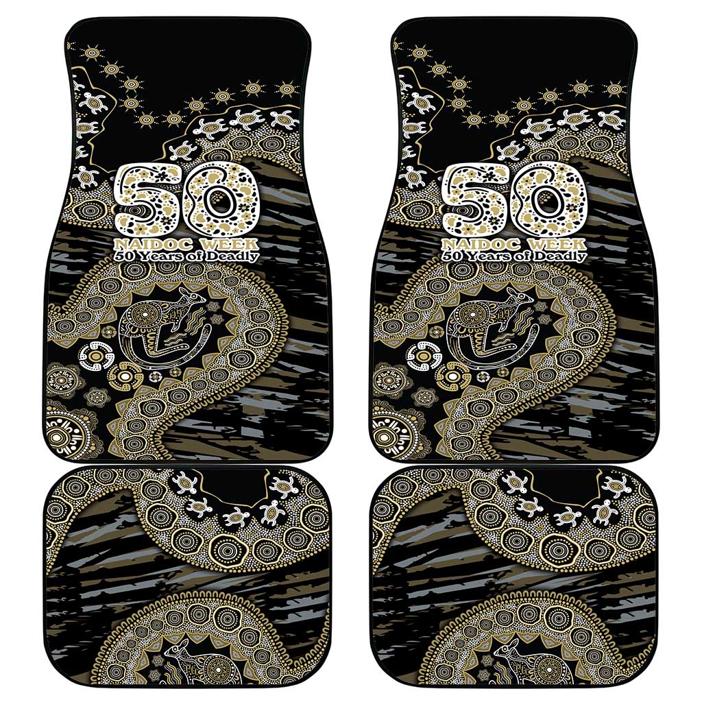 Collingwood Magpies NAIDOC Week 2026 Car Mats Australian Aboriginal Dot Art Dreamtime Pattern Style