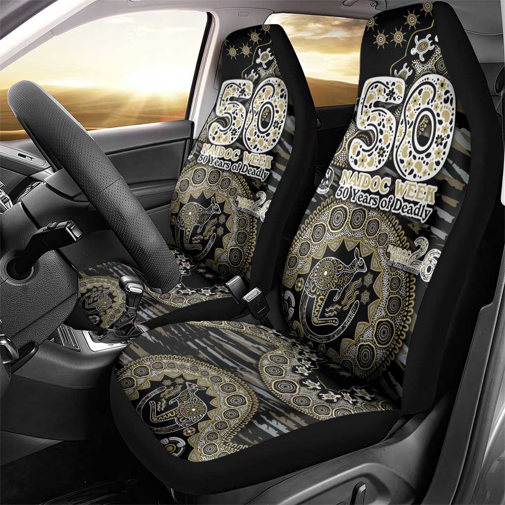 Collingwood Magpies NAIDOC Week 2026 Car Seat Cover Australian Aboriginal Dot Art Dreamtime Pattern Style