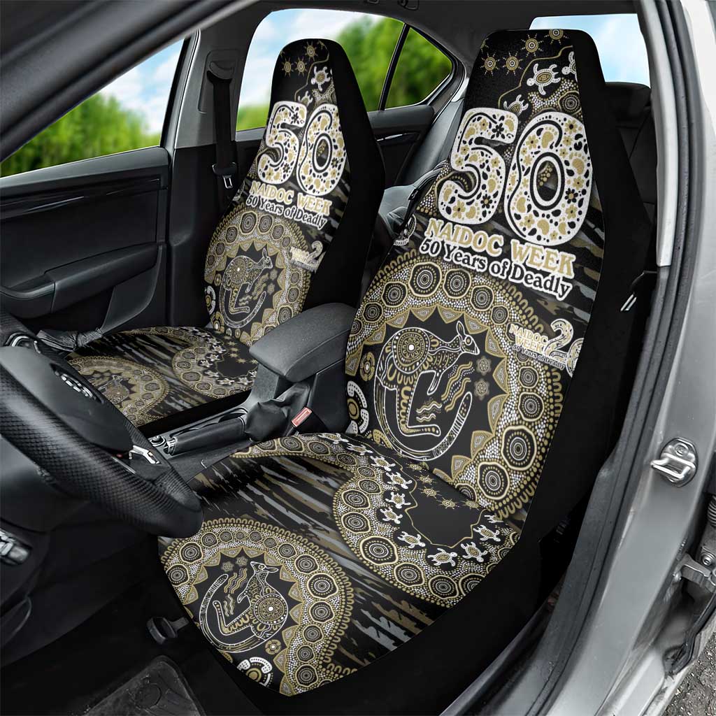 Collingwood Magpies NAIDOC Week 2026 Car Seat Cover Australian Aboriginal Dot Art Dreamtime Pattern Style