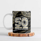 Collingwood Magpies NAIDOC Week 2026 Ceramic Mug Australian Aboriginal Dot Art Dreamtime Pattern Style