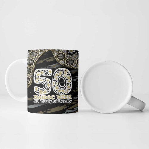 Collingwood Magpies NAIDOC Week 2026 Ceramic Mug Australian Aboriginal Dot Art Dreamtime Pattern Style