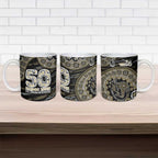 Collingwood Magpies NAIDOC Week 2026 Ceramic Mug Australian Aboriginal Dot Art Dreamtime Pattern Style