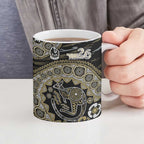 Collingwood Magpies NAIDOC Week 2026 Ceramic Mug Australian Aboriginal Dot Art Dreamtime Pattern Style