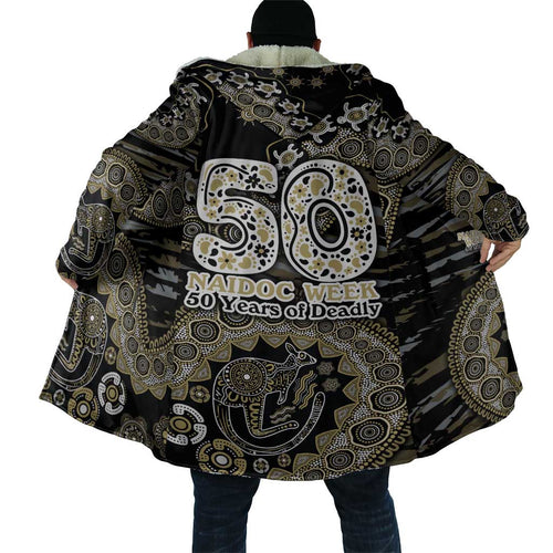 Collingwood Magpies NAIDOC Week 2026 Cloak Australian Aboriginal Dot Art Dreamtime Pattern Style