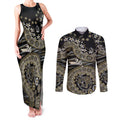 Collingwood Magpies NAIDOC Week 2026 Couples Matching Tank Maxi Dress and Long Sleeve Button Shirt Australian Aboriginal Dot Art Dreamtime Pattern Style