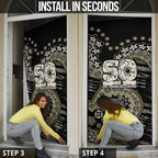 Collingwood Magpies NAIDOC Week 2026 Door Cover Australian Aboriginal Dot Art Dreamtime Pattern Style