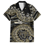 Collingwood Magpies NAIDOC Week 2026 Family Matching Long Sleeve Bodycon Dress and Hawaiian Shirt Australian Aboriginal Dot Art Dreamtime Pattern Style