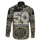 Collingwood Magpies NAIDOC Week 2026 Family Matching Long Sleeve Bodycon Dress and Hawaiian Shirt Australian Aboriginal Dot Art Dreamtime Pattern Style