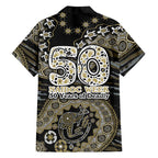 Collingwood Magpies NAIDOC Week 2026 Family Matching Mermaid Dress and Hawaiian Shirt Australian Aboriginal Dot Art Dreamtime Pattern Style