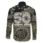 Collingwood Magpies NAIDOC Week 2026 Family Matching Mermaid Dress and Hawaiian Shirt Australian Aboriginal Dot Art Dreamtime Pattern Style