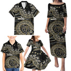 Collingwood Magpies NAIDOC Week 2026 Family Matching Puletasi and Hawaiian Shirt Australian Aboriginal Dot Art Dreamtime Pattern Style