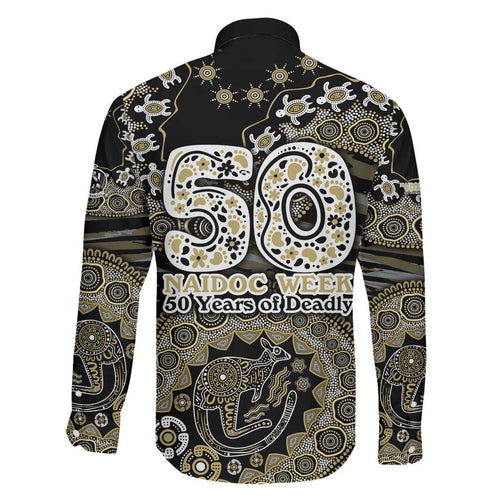 Collingwood Magpies NAIDOC Week 2026 Family Matching Short Sleeve Bodycon Dress and Hawaiian Shirt Australian Aboriginal Dot Art Dreamtime Pattern Style