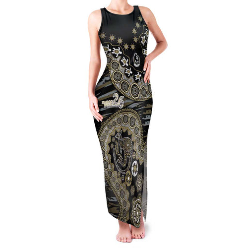 Collingwood Magpies NAIDOC Week 2026 Family Matching Tank Maxi Dress and Hawaiian Shirt Australian Aboriginal Dot Art Dreamtime Pattern Style