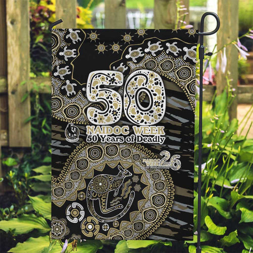 Collingwood Magpies NAIDOC Week 2026 Garden Flag Australian Aboriginal Dot Art Dreamtime Pattern Style