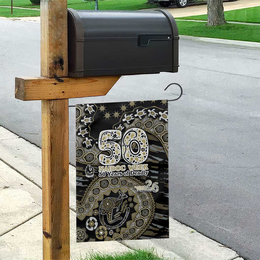 Collingwood Magpies NAIDOC Week 2026 Garden Flag Australian Aboriginal Dot Art Dreamtime Pattern Style
