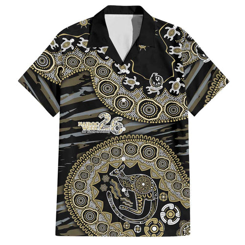 Collingwood Magpies NAIDOC Week 2026 Hawaiian Shirt Australian Aboriginal Dot Art Dreamtime Pattern Style
