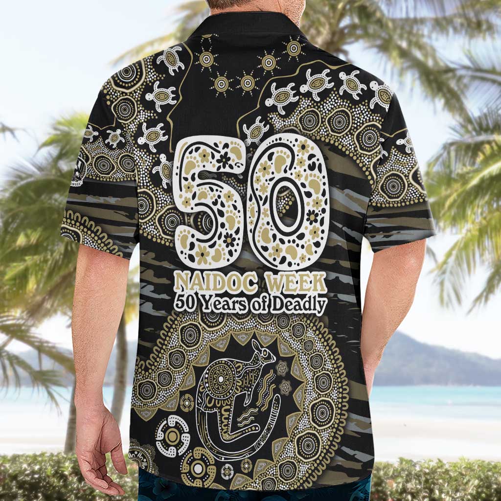 Collingwood Magpies NAIDOC Week 2026 Hawaiian Shirt Australian Aboriginal Dot Art Dreamtime Pattern Style