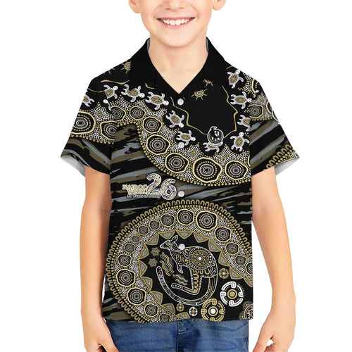 Collingwood Magpies NAIDOC Week 2026 Hawaiian Shirt Australian Aboriginal Dot Art Dreamtime Pattern Style
