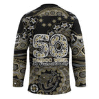 Collingwood Magpies NAIDOC Week 2026 Hockey Jersey Australian Aboriginal Dot Art Dreamtime Pattern Style