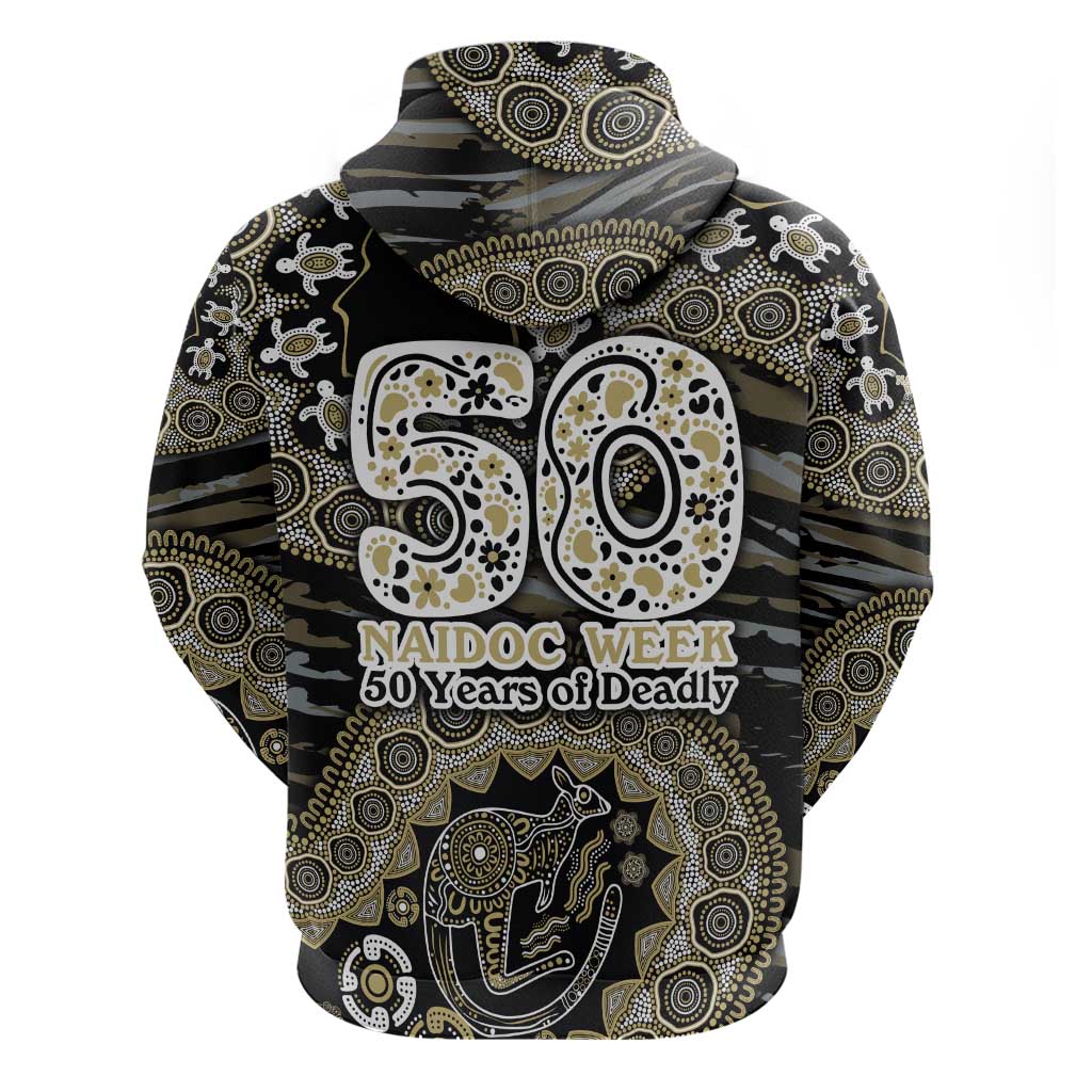 Collingwood Magpies NAIDOC Week 2026 Hoodie Australian Aboriginal Dot Art Dreamtime Pattern Style
