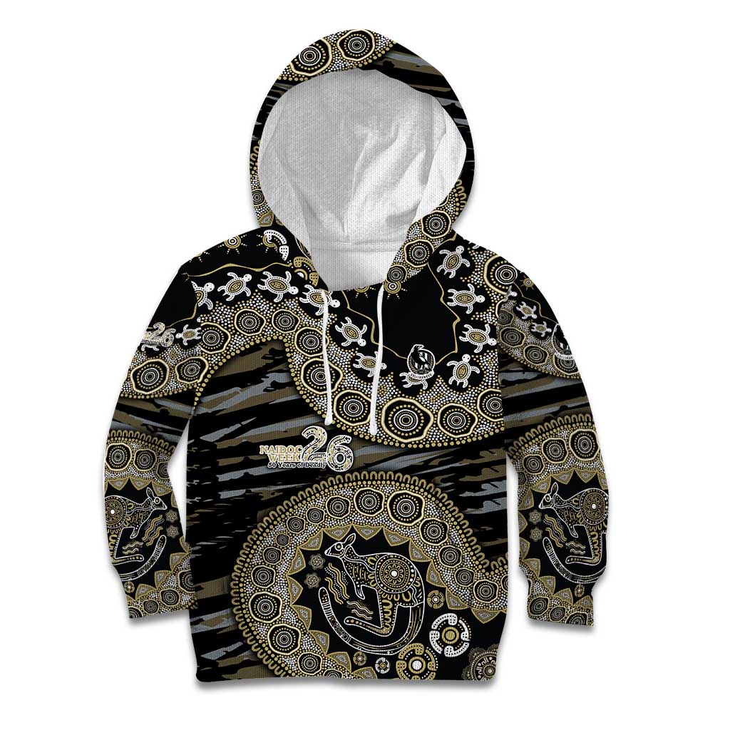 Collingwood Magpies NAIDOC Week 2026 Kid Hoodie Australian Aboriginal Dot Art Dreamtime Pattern Style