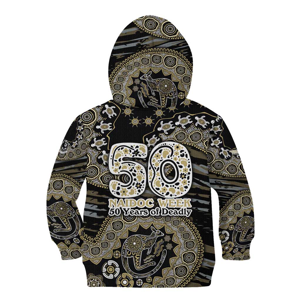 Collingwood Magpies NAIDOC Week 2026 Kid Hoodie Australian Aboriginal Dot Art Dreamtime Pattern Style