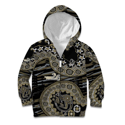 Collingwood Magpies NAIDOC Week 2026 Kid Hoodie Australian Aboriginal Dot Art Dreamtime Pattern Style