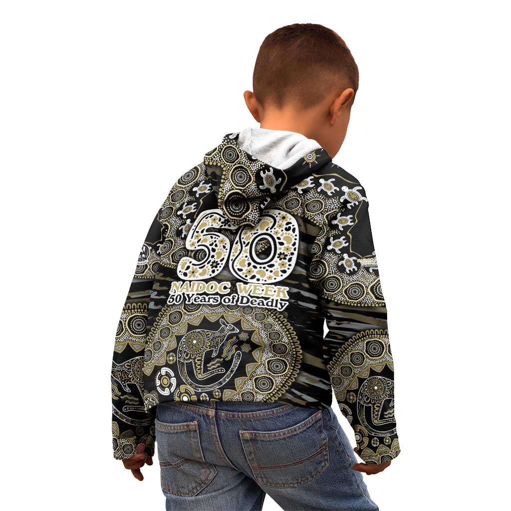 Collingwood Magpies NAIDOC Week 2026 Kid Hoodie Australian Aboriginal Dot Art Dreamtime Pattern Style