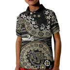 Collingwood Magpies NAIDOC Week 2026 Kid Polo Shirt Australian Aboriginal Dot Art Dreamtime Pattern Style